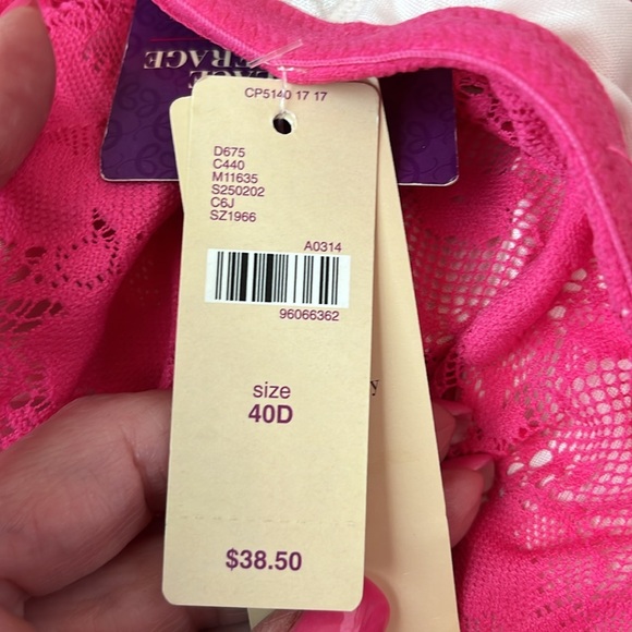 NWT Cacique Pink Lace Bra - Picture 7 of 14